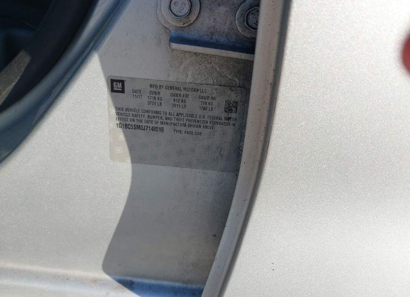 Photo 9 of 2018 Chevrolet Cruze LS AUTO (VIN 1G1BC5SM0J7148518)