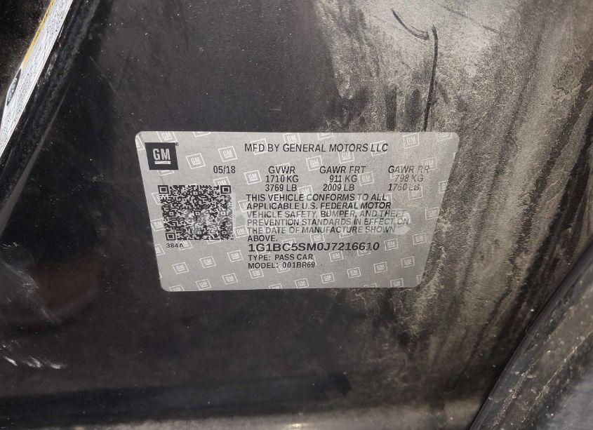 Photo 9 of 2018 Chevrolet Cruze LS AUTO (VIN 1G1BC5SM0J7216610)