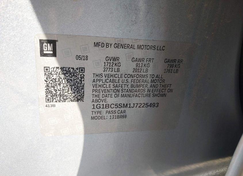 Photo 9 of 2018 Chevrolet Cruze LS AUTO (VIN 1G1BC5SM1J7225493)