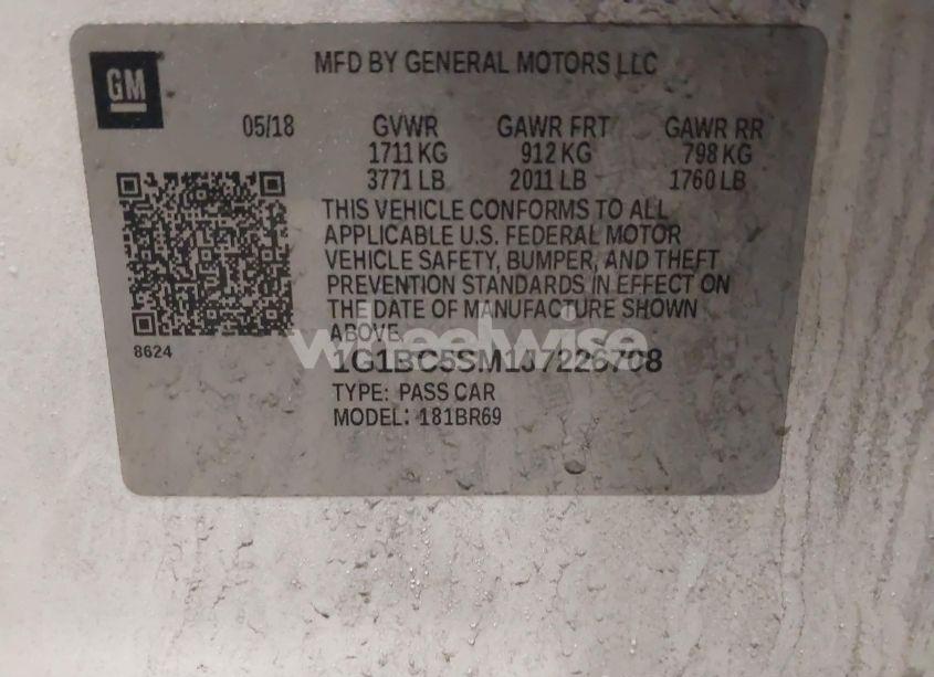 Photo 9 of 2018 Chevrolet Cruze LS AUTO (VIN 1G1BC5SM1J7226708)