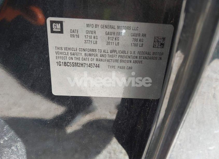 Photo 9 of 2017 Chevrolet Cruze LS AUTO (VIN 1G1BC5SM2H7145744)