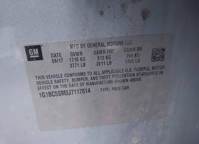 Photo 9 of 2018 Chevrolet Cruze LS AUTO (VIN 1G1BC5SM3J7117814)