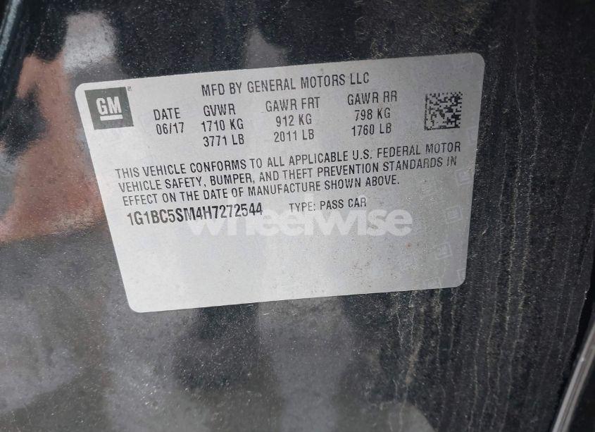 Photo 9 of 2017 Chevrolet Cruze LS AUTO (VIN 1G1BC5SM4H7272544)