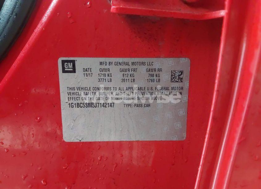 Photo 9 of 2018 Chevrolet Cruze LS AUTO (VIN 1G1BC5SM5J7142147)