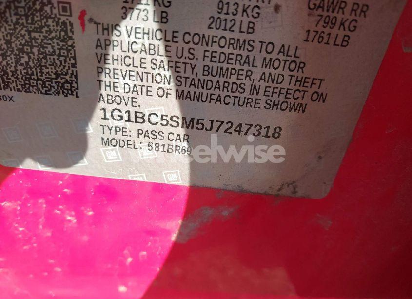 Photo 9 of 2018 Chevrolet Cruze LS AUTO (VIN 1G1BC5SM5J7247318)