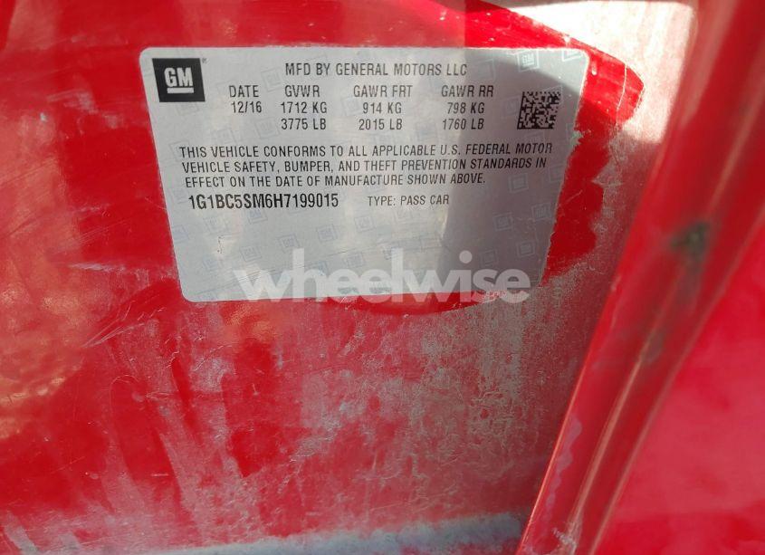 Photo 9 of 2017 Chevrolet Cruze LS AUTO (VIN 1G1BC5SM6H7199015)