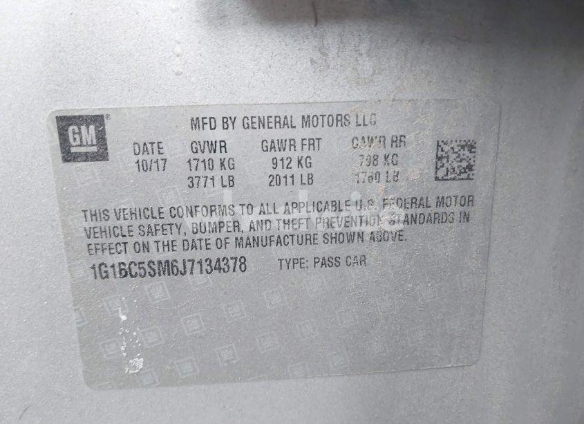 Photo 9 of 2018 Chevrolet Cruze LS AUTO (VIN 1G1BC5SM6J7134378)