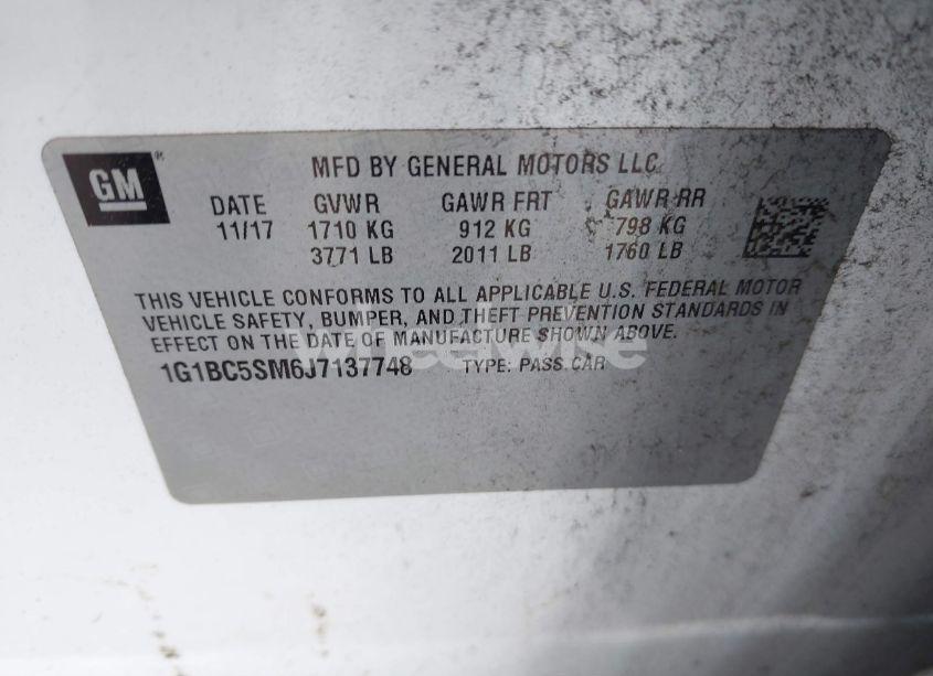 Photo 9 of 2018 Chevrolet Cruze LS AUTO (VIN 1G1BC5SM6J7137748)