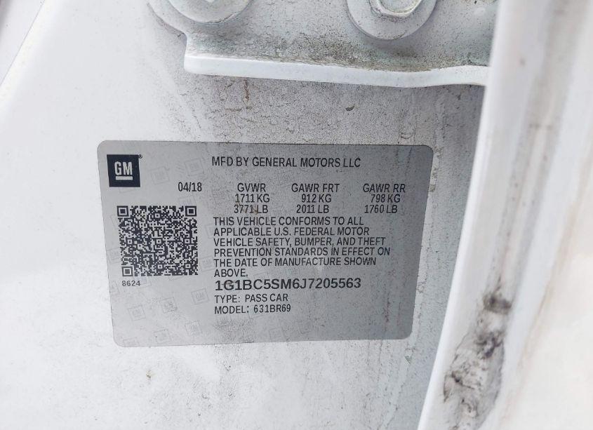 Photo 9 of 2018 Chevrolet Cruze LS AUTO (VIN 1G1BC5SM6J7205563)