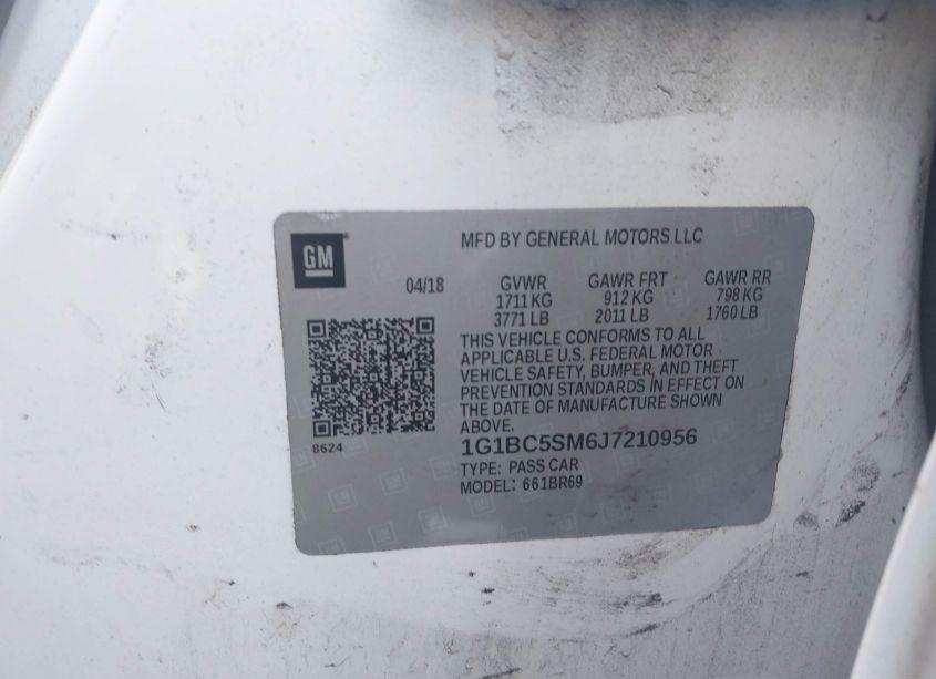 Photo 9 of 2018 Chevrolet Cruze LS AUTO (VIN 1G1BC5SM6J7210956)