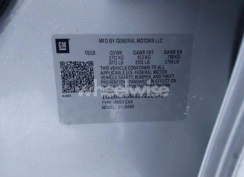 Photo 9 of 2018 Chevrolet Cruze LS AUTO (VIN 1G1BC5SM6J7220676)