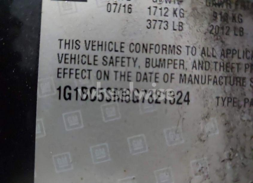 Photo 9 of 2016 Chevrolet Cruze LS AUTO (VIN 1G1BC5SM8G7321324)