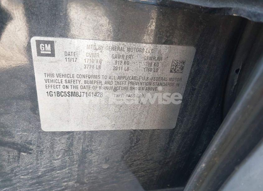 Photo 9 of 2018 Chevrolet Cruze LS AUTO (VIN 1G1BC5SM8J7141428)