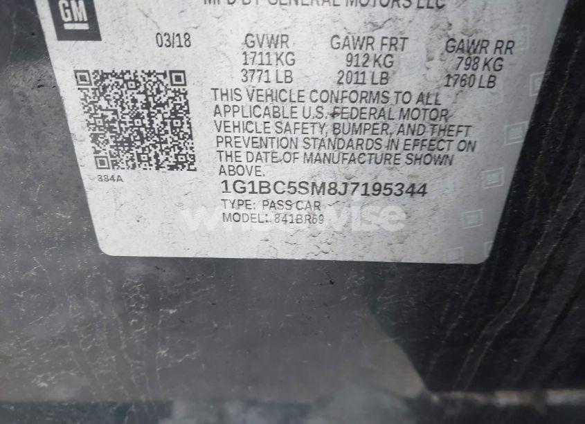 Photo 9 of 2018 Chevrolet Cruze LS AUTO (VIN 1G1BC5SM8J7195344)