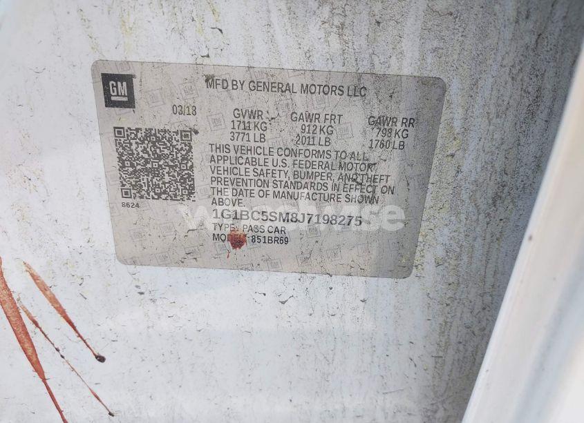 Photo 9 of 2018 Chevrolet Cruze LS AUTO (VIN 1G1BC5SM8J7198275)