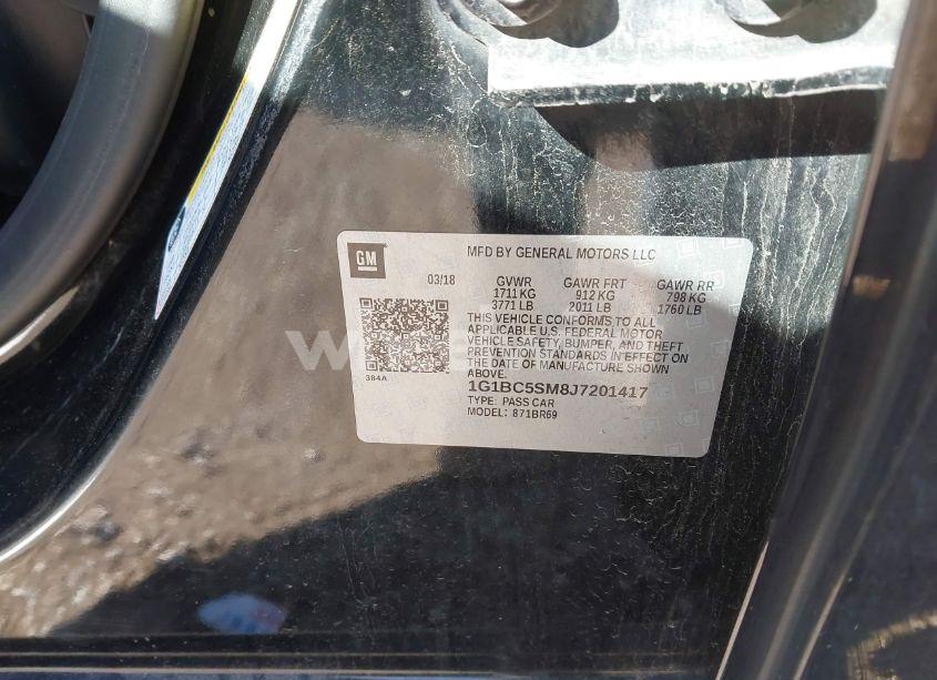 Photo 9 of 2018 Chevrolet Cruze LS AUTO (VIN 1G1BC5SM8J7201417)