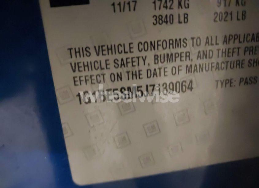 Photo 9 of 2018 Chevrolet Cruze LT AUTO (VIN 1G1BE5SM5J7139064)