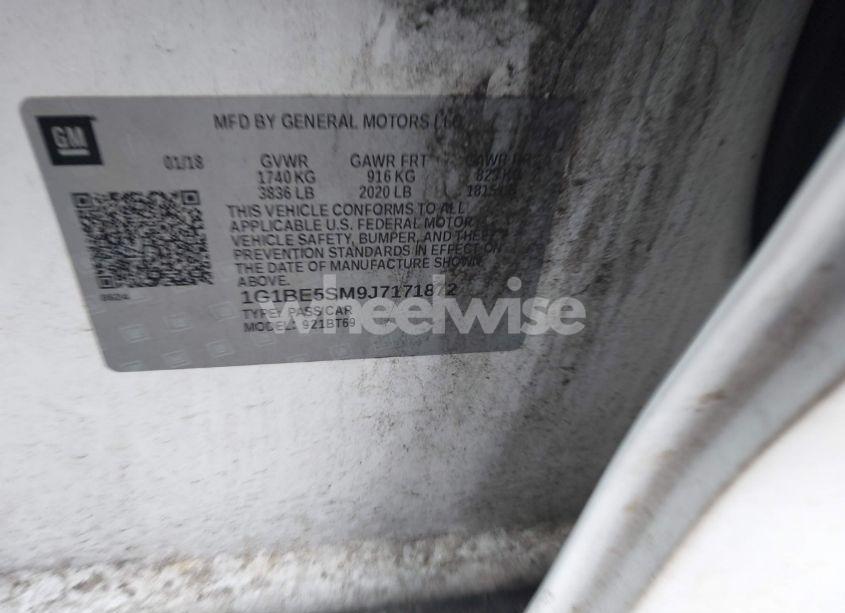 Photo 9 of 2018 Chevrolet Cruze LT AUTO (VIN 1G1BE5SM9J7171872)