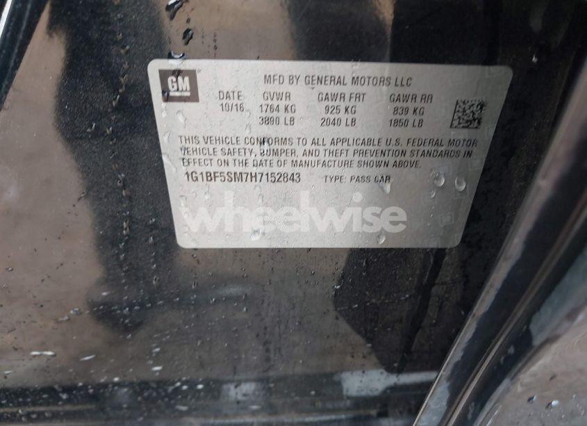 Photo 9 of 2017 Chevrolet Cruze PREMIER AUTO (VIN 1G1BF5SM7H7152843)