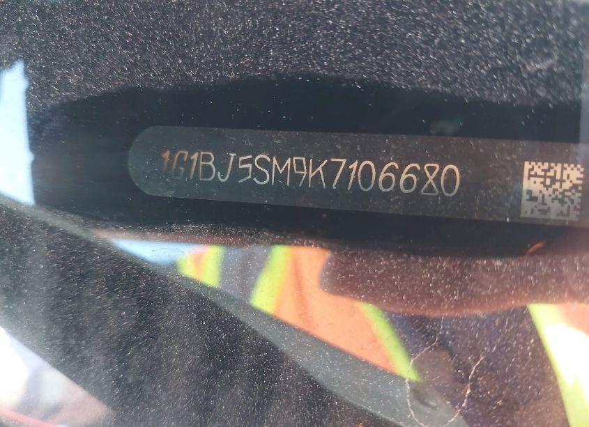 Photo 9 of 2019 Chevrolet Cruze CVT (FLEET ORDERS ONLY) (VIN 1G1BJ5SM9K7106680)