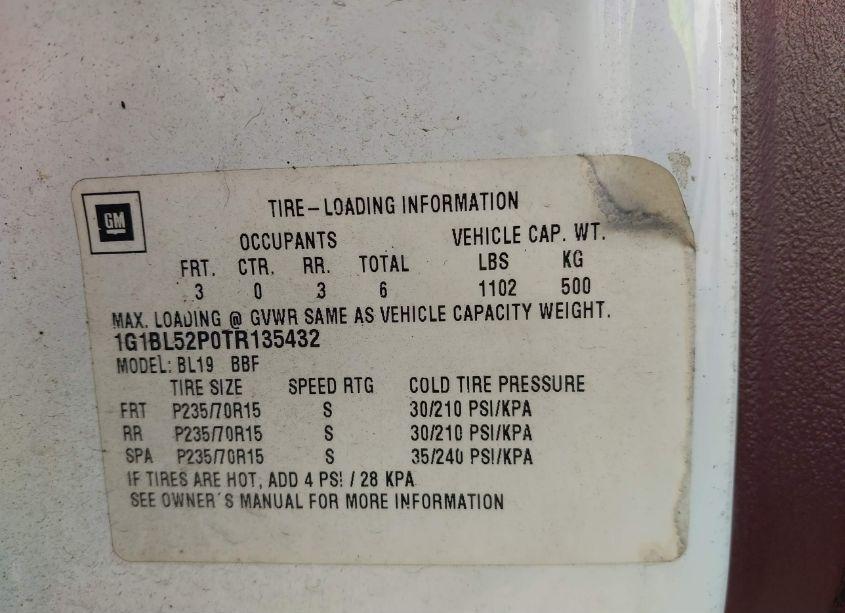 Photo 9 of 1996 Chevrolet Caprice / IMPALA CLASSIC SS (VIN 1G1BL52P0TR135432)