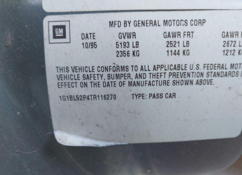 Photo 9 of 1996 Chevrolet Caprice / IMPALA CLASSIC SS (VIN 1G1BL52P4TR116270)