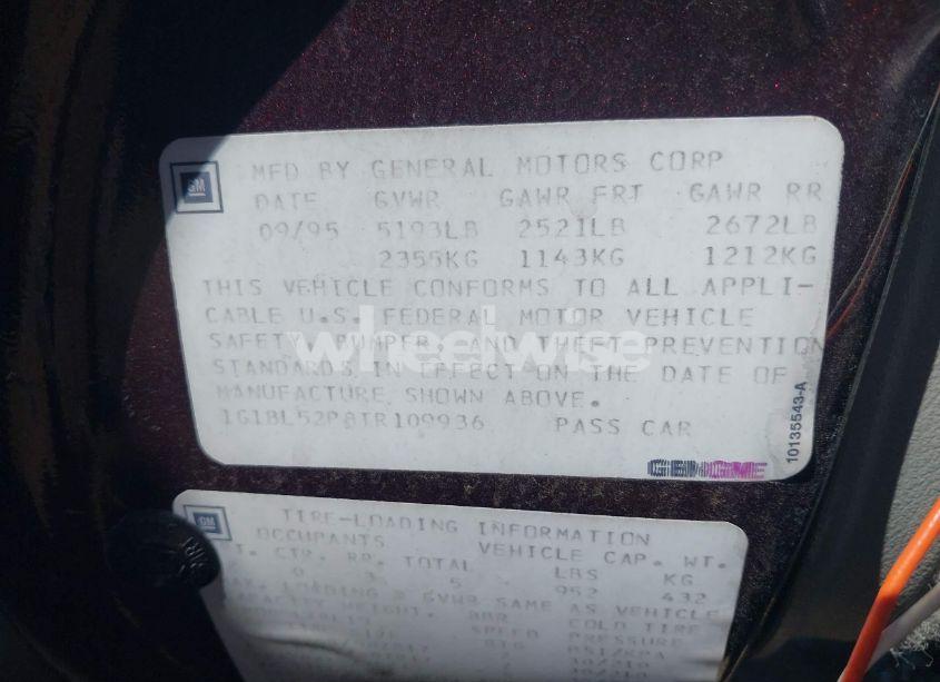 Photo 9 of 1996 Chevrolet Caprice / IMPALA CLASSIC SS (VIN 1G1BL52P8TR109936)