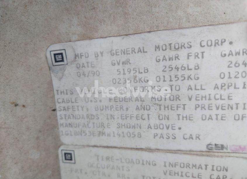 Photo 9 of 1991 Chevrolet Caprice CLASSIC LTZ (VIN 1G1BN53E7MW141058)