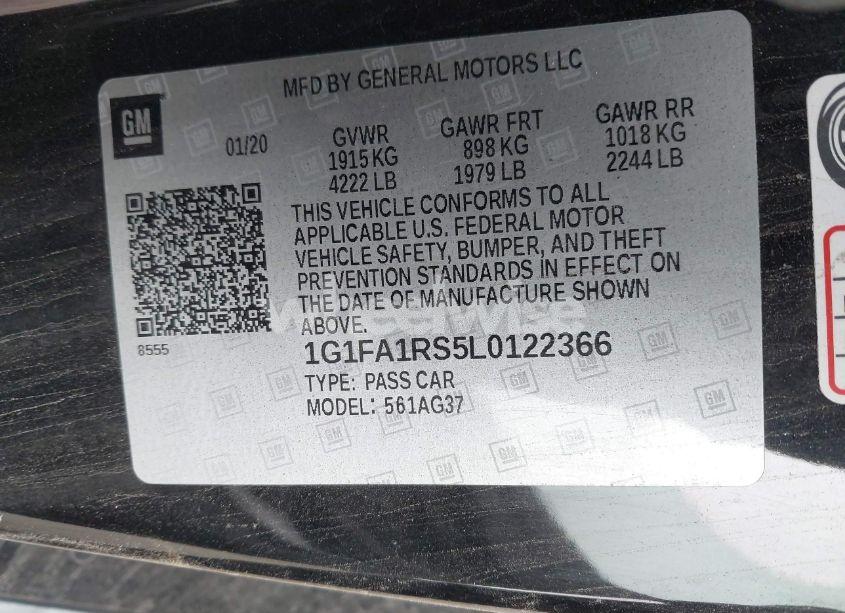 Photo 9 of 2020 Chevrolet Camaro RWD 1LT (VIN 1G1FA1RS5L0122366)