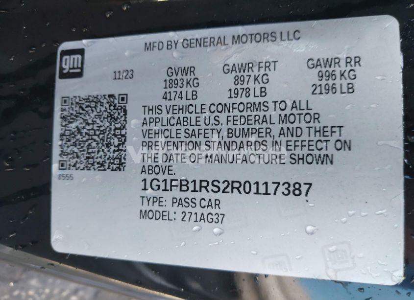 Photo 9 of 2024 Chevrolet Camaro RWD 1LT (VIN 1G1FB1RS2R0117387)