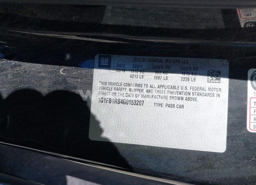 Photo 9 of 2016 Chevrolet Camaro 1LT (VIN 1G1FB1RS4G0153207)