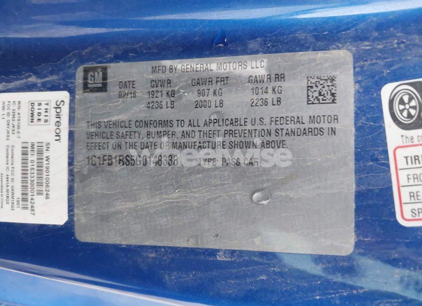 Photo 9 of 2016 Chevrolet Camaro 1LT (VIN 1G1FB1RS5G0148338)