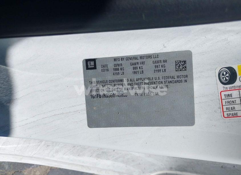 Photo 9 of 2016 Chevrolet Camaro 1LT (VIN 1G1FB1RS5G0148808)