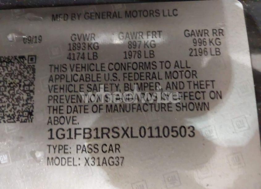 Photo 9 of 2020 Chevrolet Camaro RWD 1LT (VIN 1G1FB1RSXL0110503)