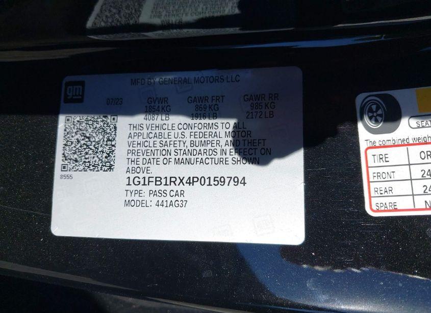 Photo 9 of 2023 Chevrolet Camaro RWD 1LS (VIN 1G1FB1RX4P0159794)