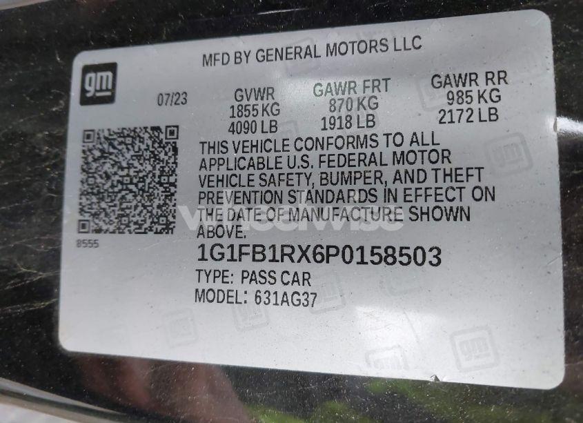 Photo 9 of 2023 Chevrolet Camaro RWD 1LT (VIN 1G1FB1RX6P0158503)