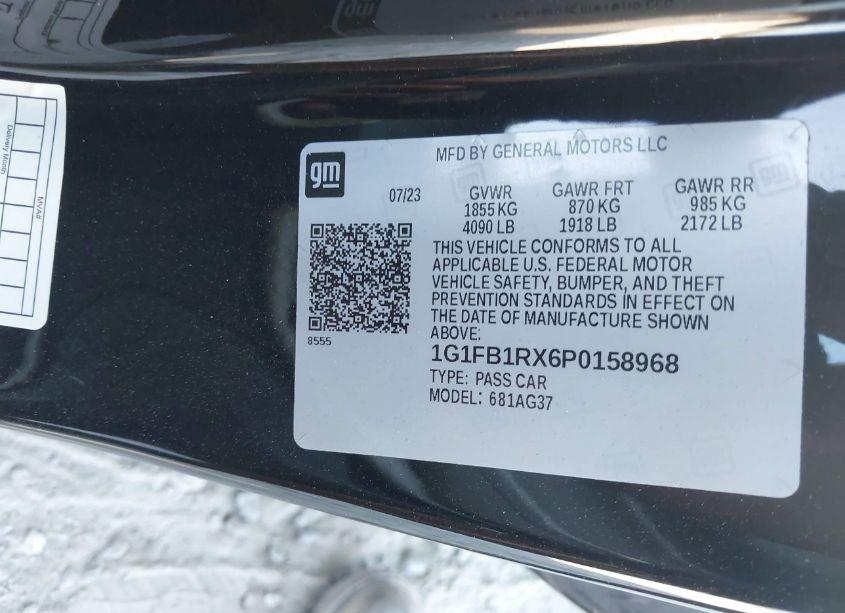 Photo 9 of 2023 Chevrolet Camaro RWD 1LT (VIN 1G1FB1RX6P0158968)