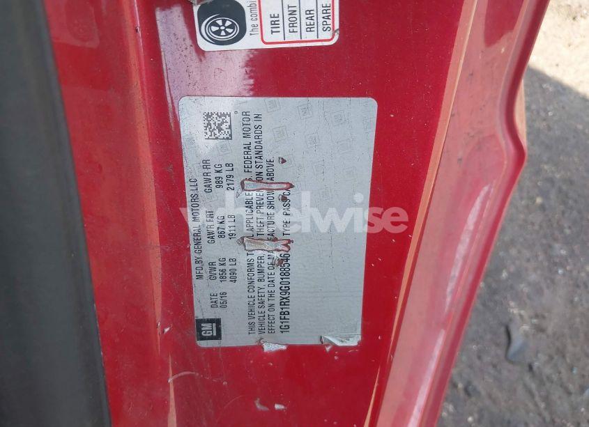 Photo 9 of 2016 Chevrolet Camaro 1LT (VIN 1G1FB1RX9G0188546)