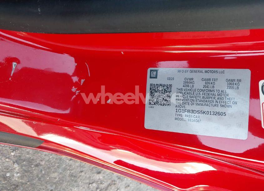 Photo 9 of 2019 Chevrolet Camaro 1LT (VIN 1G1FB3DS5K0132605)