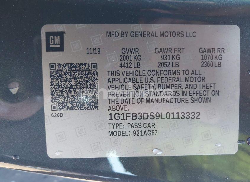 Photo 9 of 2020 Chevrolet Camaro RWD 1LT (VIN 1G1FB3DS9L0113332)