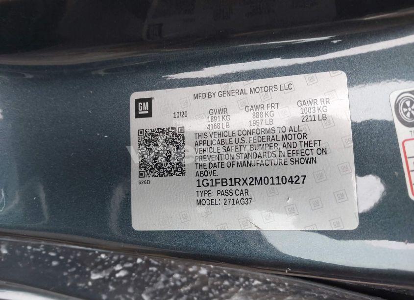 Photo 9 of 2021 Chevrolet Camaro RWD 2LT/RWD 3LT (VIN 1G1FC3DX2M0110427)