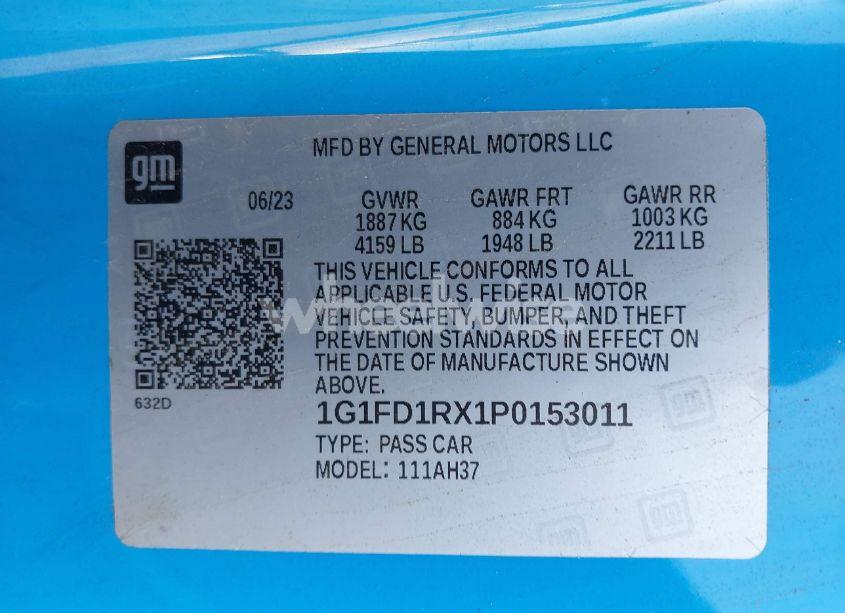 Photo 9 of 2023 Chevrolet Camaro RWD 2LT (VIN 1G1FD1RX1P0153011)