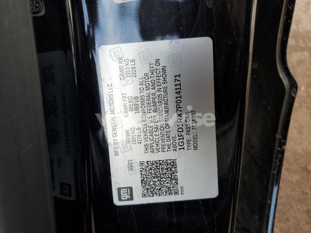 Photo 9 of 2023 CHEVROLET CAMARO LT (VIN 1G1FD1RX7P0141171)