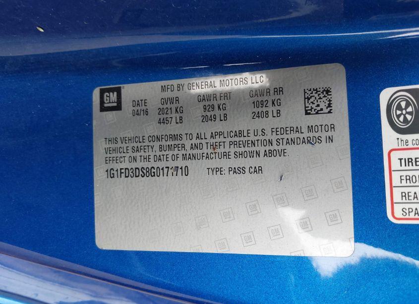 Photo 9 of 2016 Chevrolet Camaro 2LT (VIN 1G1FD3DS8G0171710)