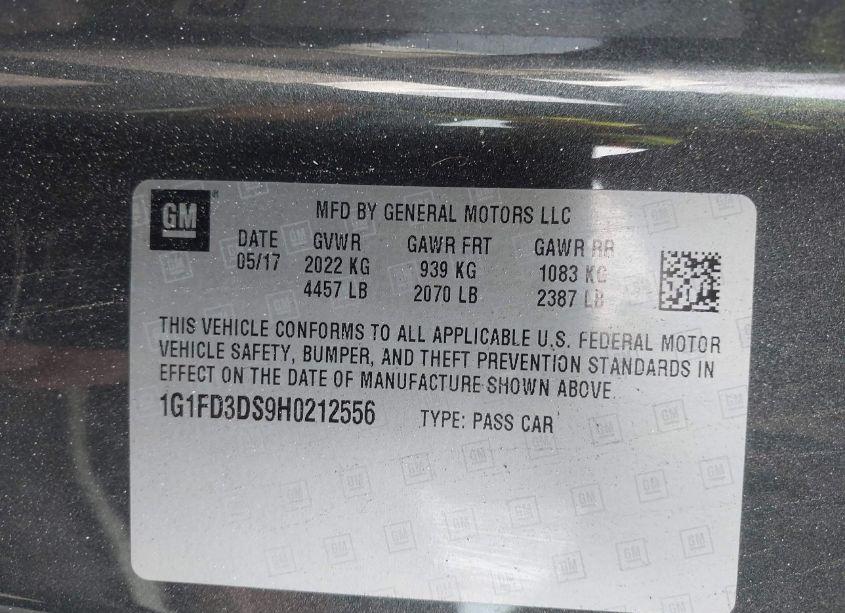 Photo 9 of 2017 Chevrolet Camaro 2LT (VIN 1G1FD3DS9H0212556)