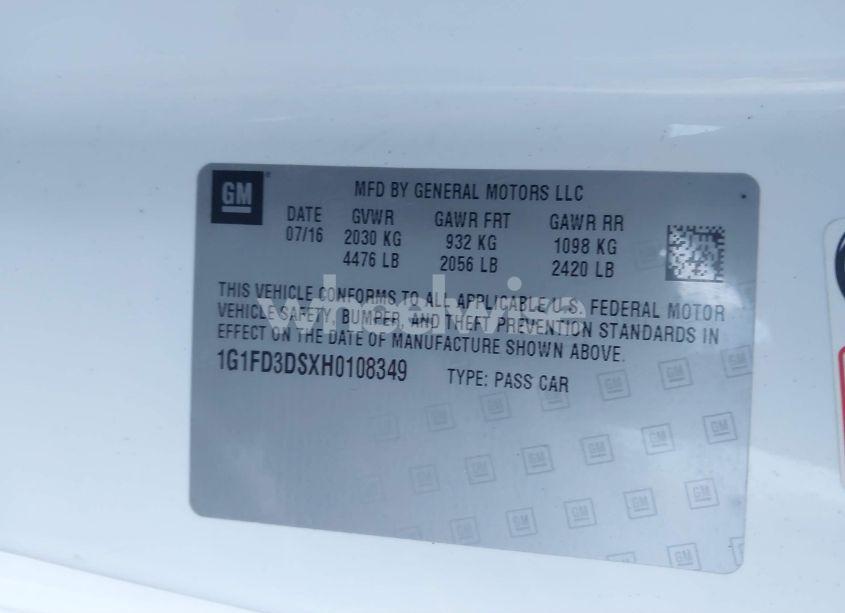 Photo 9 of 2017 Chevrolet Camaro 2LT (VIN 1G1FD3DSXH0108349)