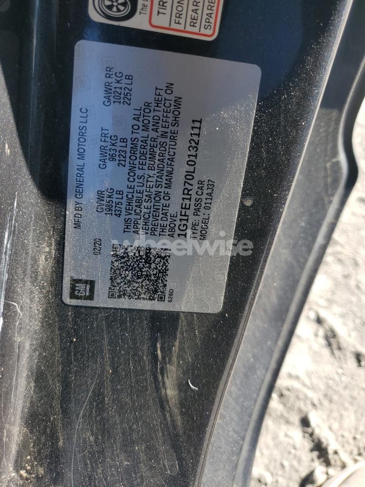 Photo 12 of 2020 CHEVROLET CAMARO LZ (VIN 1G1FE1R70L0132111)