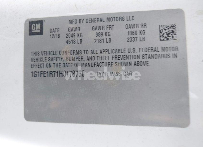 Photo 9 of 2017 Chevrolet Camaro 1SS (VIN 1G1FE1R71H0178750)