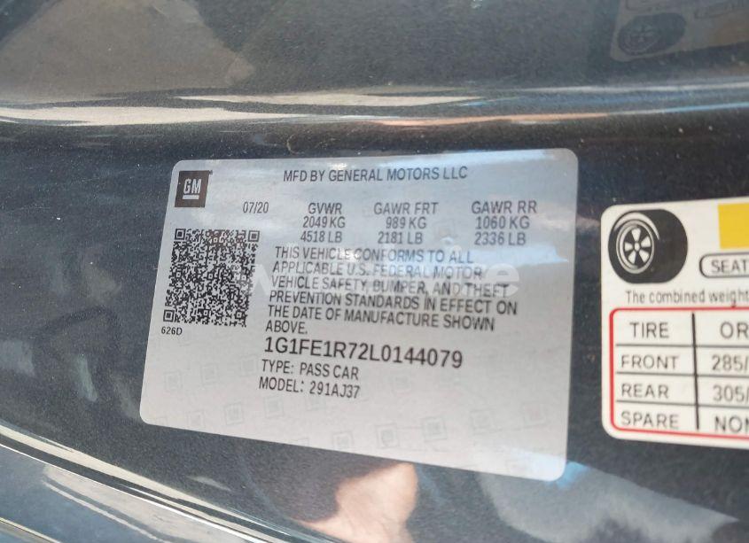 Photo 9 of 2020 Chevrolet Camaro RWD 1SS (VIN 1G1FE1R72L0144079)