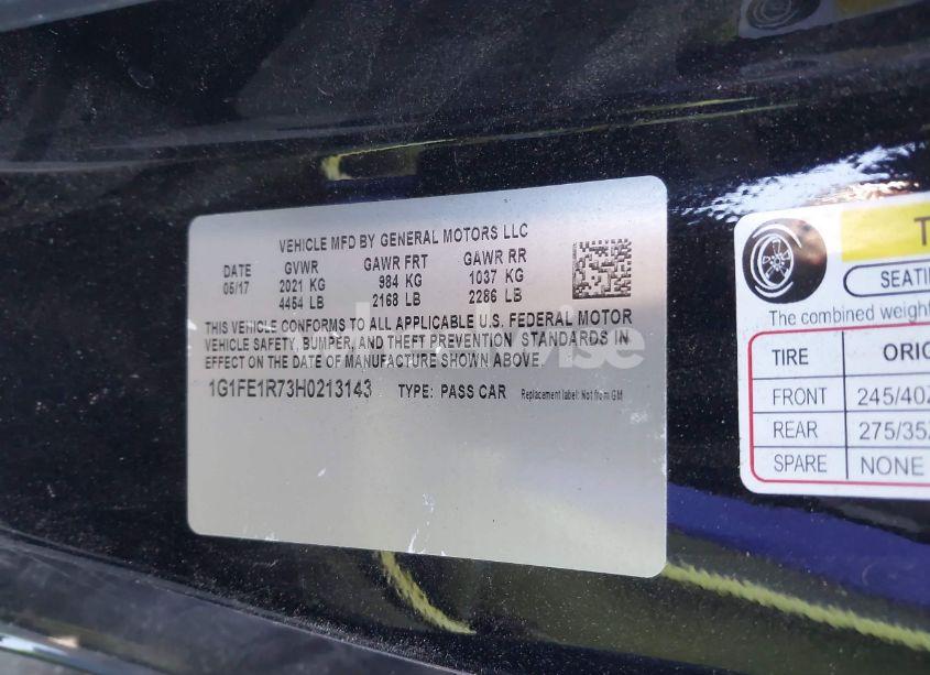 Photo 9 of 2017 Chevrolet Camaro 1SS (VIN 1G1FE1R73H0213143)